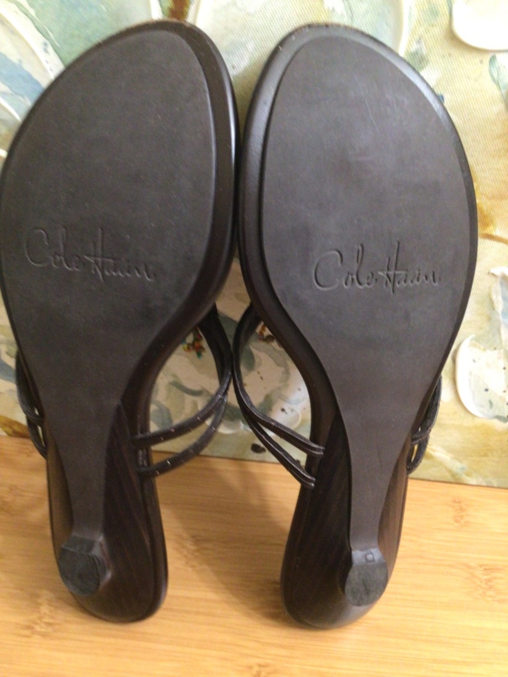 Cole Haan Dark Brown Beaded Tassel Sandals - Picture 7 of 15